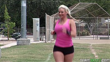 busty blonde Phoenix Marie fucked by her fitness trainer
